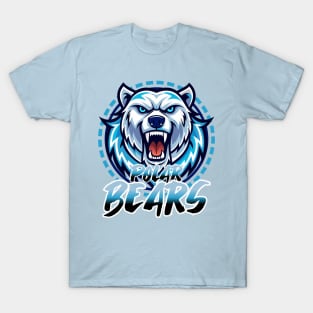 ANIMAL SPORTS TEAM LOGO - POLAR WHITE BEARS BEAR - LET'S GO! D1 T-Shirt